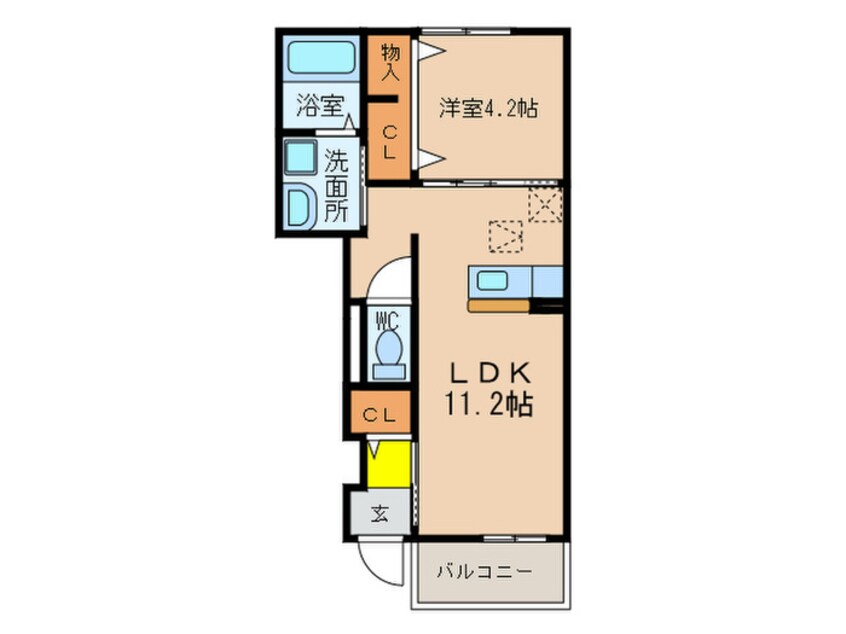 間取図 ソテ・ドゥシュ宝塚