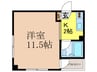 ルーチェ別院 1Kの間取り