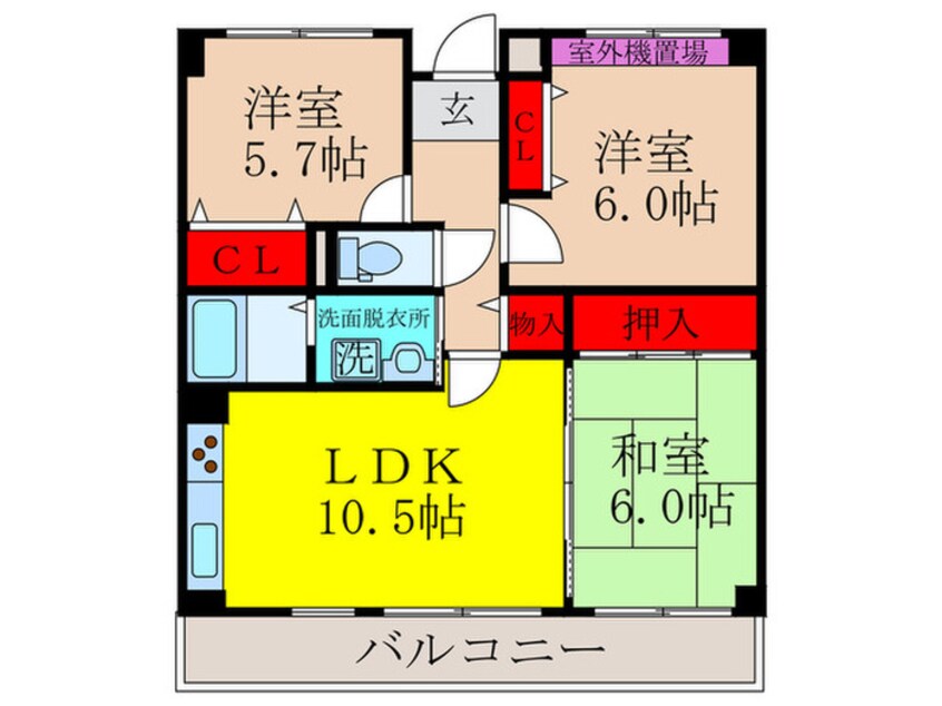 間取図 ヴィルゴ・アレンダ－ル