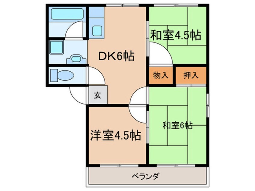 間取図 コーポセラヴィＡ棟