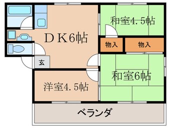 間取図 コーポセラヴィB棟