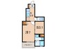 Berusionnyamate 1SKの間取り