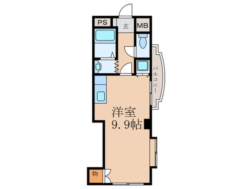 間取図 ｺﾝﾌｫｰﾄ岸部