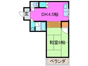 間取図 ｺﾝﾌｫｰﾄ岸部
