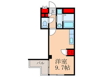 間取図 ｺﾝﾌｫｰﾄ岸部