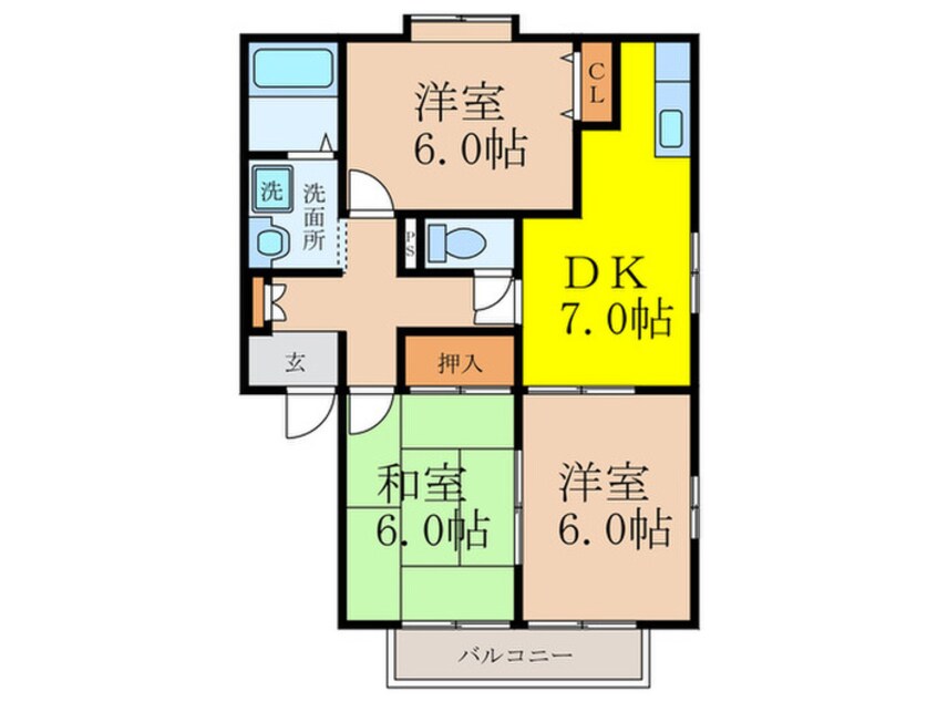 間取図 パ－シモンハウスⅡＦ棟