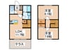 ベル　ポスト 2LDKの間取り
