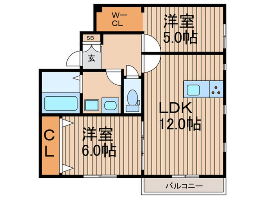 間取図 リジエール　上島