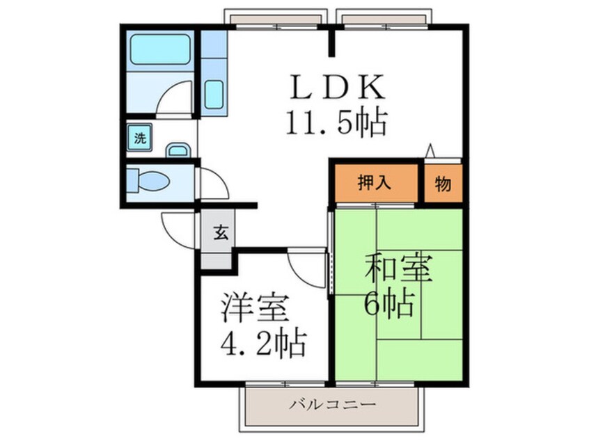 間取図 ユニピア・アラマキ