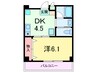 パンデュ－レ深江 1DKの間取り