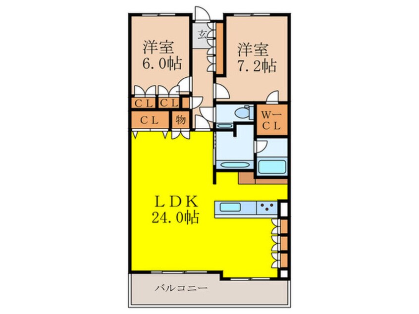 間取図 セントラルパレス東豊中(205)