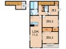 MAISON  DE  HIRO  2 3LDKの間取り