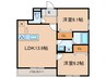 エテルノ塚口 2LDKの間取り