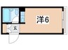 エトワ－ルセゾン児島 1Rの間取り