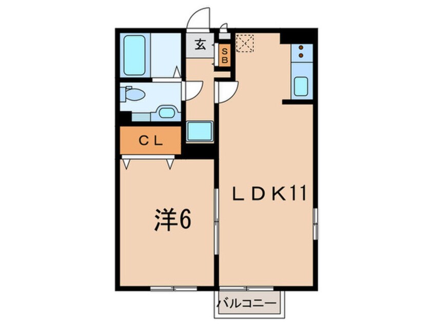 間取図 ﾗｰｾﾞﾝｳﾞｨﾗ