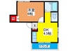 アバカス大和田 1DKの間取り