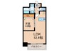 Alivis北梅田 1LDKの間取り