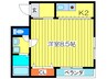 コ－ポ・シャイン 1Kの間取り