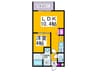 フォレストコート 1LDKの間取り