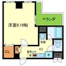 Ｂ－ＲＩＳＥ新町 1Kの間取り