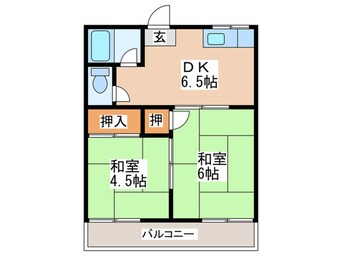 間取図 マンションさつき　南棟