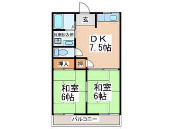 間取図 マンションさつき　東棟