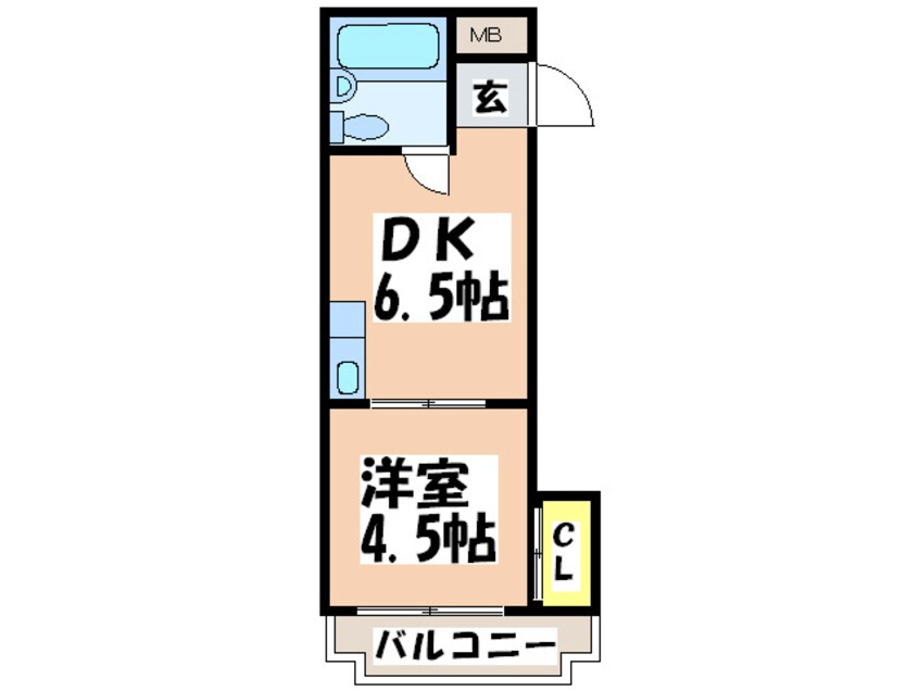 間取図 桜川コ－ポ