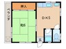 大横マンション 1DKの間取り