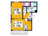 エスト・ファヴォ－ラ 1LDKの間取り