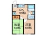 カノ－プス 2DKの間取り