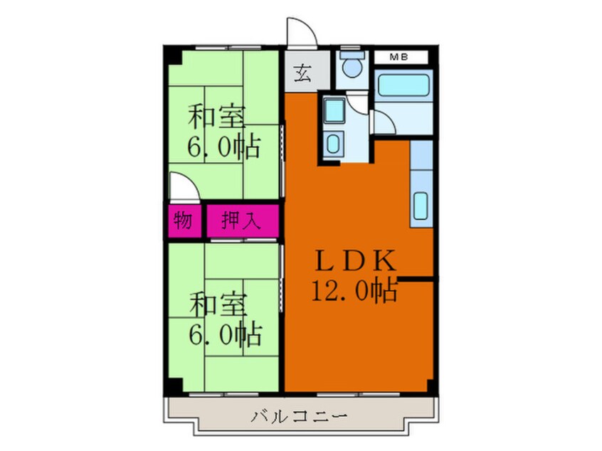 間取図 クローバーハイツ千里丘