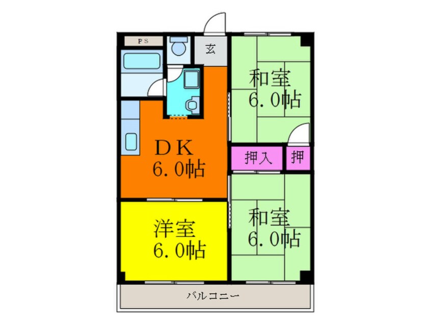 間取図 クローバーハイツ千里丘