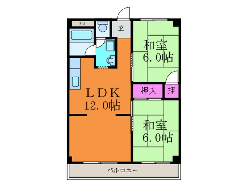 間取図 クローバーハイツ千里丘