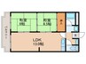 三番町マンション 2LDKの間取り