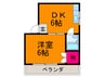 アスカハイツ大東 1DKの間取り