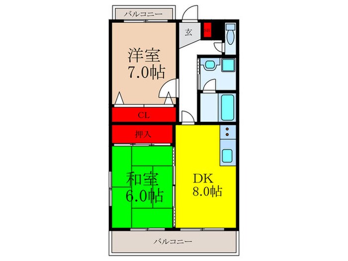 間取り図 チェリ－ハイツ