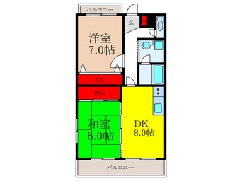 間取図 チェリ－ハイツ