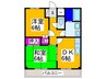 土師マンション 2DKの間取り