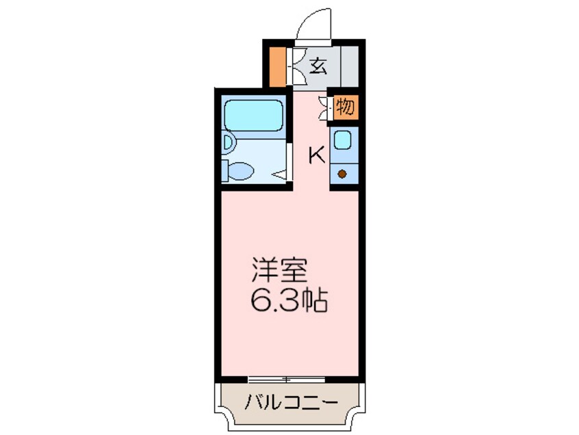 間取図 朝日ﾌﾟﾗｻﾞ梅田北ﾃﾞﾗ･ﾘﾌﾞｼﾞｪ(202)