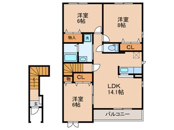 間取図 カ－サ　プラシ－ドⅡ