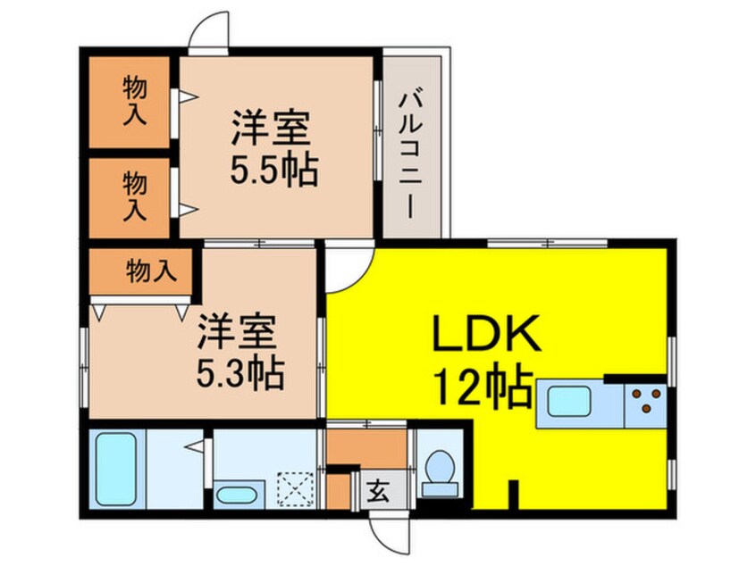 間取図 ヘーベルメゾン桜塚