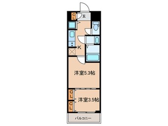 間取図 ラヴ神戸三宮(1102)