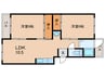 下新庄コーポD棟　(406) 2LDKの間取り