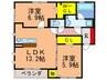 シェモア　イズミ 2LDKの間取り