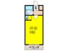 ＶＩＳＴＡビバルディ 1Rの間取り