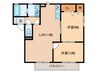 リファインド二ツ屋Ａ 2LDKの間取り