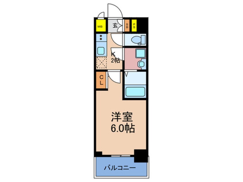 間取図 ｴｽﾘｰﾄﾞﾚｼﾞﾃﾞﾝｽ梅田ｸﾞﾗﾝﾃﾞ