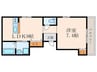 ウエストヒルズ 1LDKの間取り