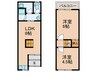 古川貸家 2LDKの間取り