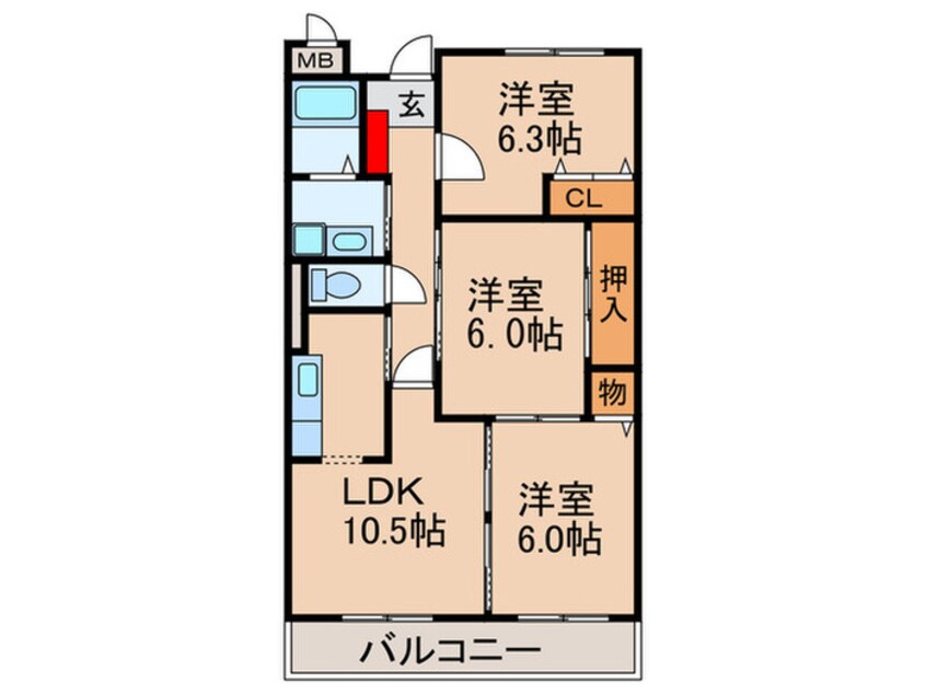 間取図 グラン・リ－オ・セルカ西町